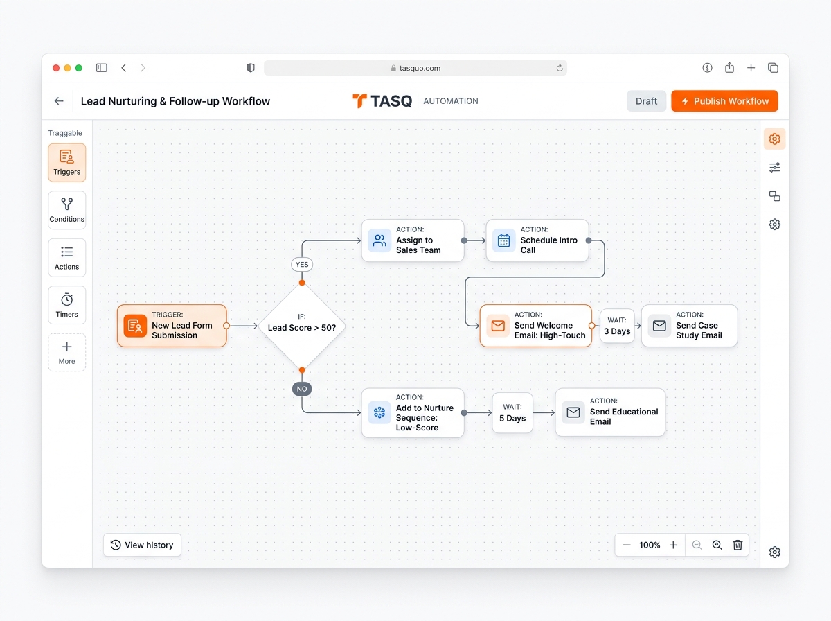 TASQ Workflow Automation Builder Preview