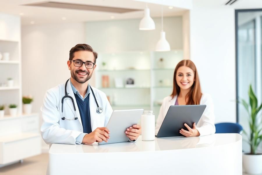 Professional healthcare and wellness scene
